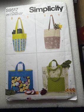 Simplicity  Pattern S9517  Shopping Bags  Assorted Styles and Assorted Sizes NEW